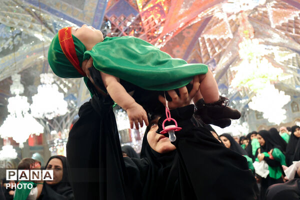 آیین معنوی «شیرخوارگان حسینی» در حرم مطهر رضوی