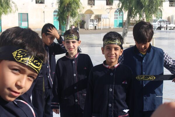 عزاداری دانش‌آموزان قم در آستان مقدس امامزاده سیدعلی(ع)