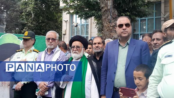  حضور بی نظیر مردن نیشابور در راهپیمایی بر علیه حمله رژیم صهیونسیتی