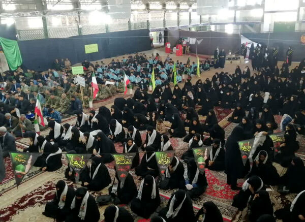 حضور پرشور دانش‌آموزان مدارس خاتم در رزمایش اقتدار بسیجیان