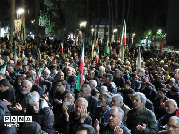 خروش مردم  خلیل آباد در حمایت از رزمندگان اسلام