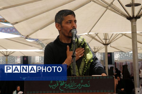 حرم مطهر رضوی غرق در ماتم اباعبدالله الحسین(ع)