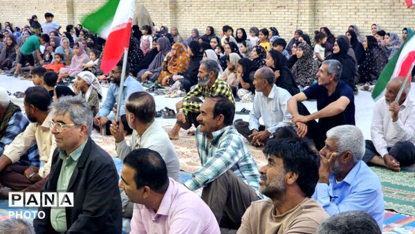 حضور کاروان پرچم آستان امام رضا(ع) در شهر شمیل بندرعباس