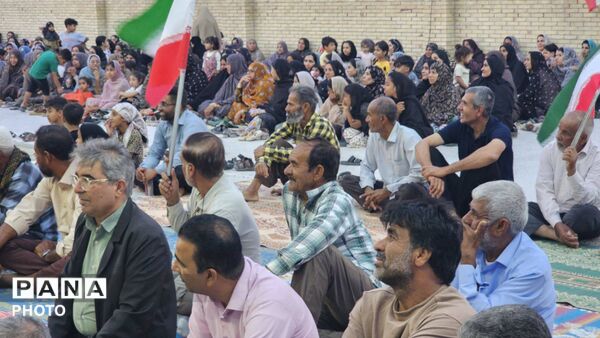حضور کاروان پرچم آستان امام رضا(ع) در شهر شمیل بندرعباس