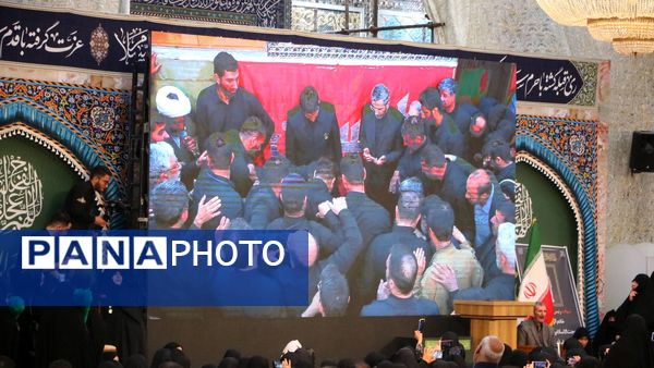 وداع با پیکر مطهر شهید حسین امیرعبدالهیان در شهرستان ری