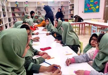 بازدید دانش‌آموزان دبستان میلاد از کانون پرورش فکری کودکان و نوجوانان شماره ۳ نیشابور 