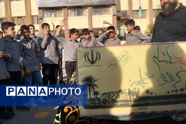 تجدید میثاق نسل نوجوان با آرمان‌های شهدا در مراسم تشییع شهید گمنام ورامین