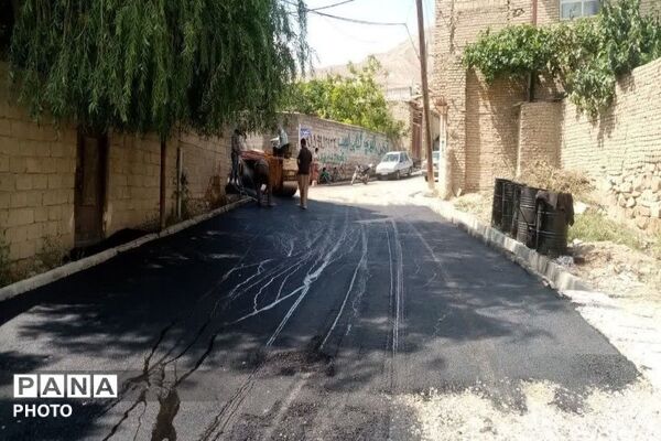 آسفالت کوچه‌های فرعی خیابان‌های شهر بار