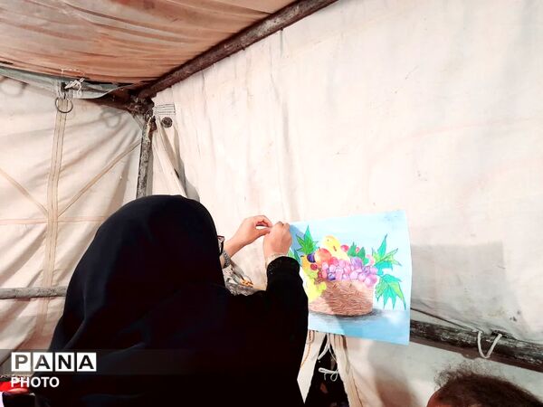 موکب دبستان سرای امید در پاتوق نوجوان مبارز تفت