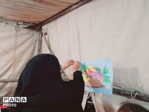 موکب دبستان سرای امید در پاتوق نوجوان مبارز تفت