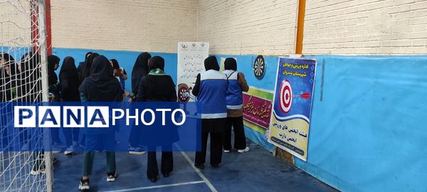 برگزاری مسابقه استعدادیابی دارت در اردوی تمشک دختران شهرستان شیروان