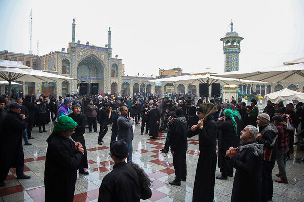 مراسم عزاداری سالروز شهادت امام هادی(ع) در حرم حضرت معصومه(س)