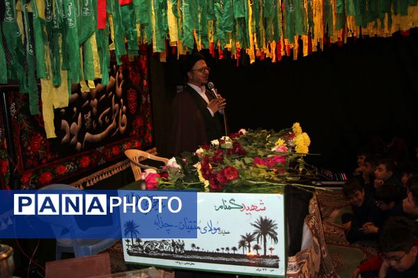 عطر شهادت در کلاس درس؛ دانش‌آموزان سامان میزبان پیکر پاک شهید گمنام شدند