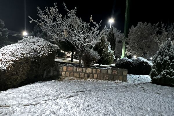 شب زیبای برفی در آباده