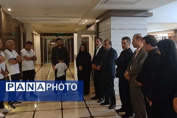 مراسم بدرقه کاروان تیم فوتسال ناحیه دو شهرری به مسابقات برزیل