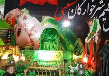 مراسم باشکوه شیرخوارگان حسینی در لارستان
