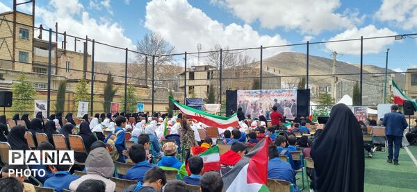 عزاداری باشکوه در دلفان سوگ دختران میناب در مدرسه شاهد پسرانه