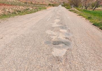 فرسودگی جاده شهر بار و خطرات احتمالی