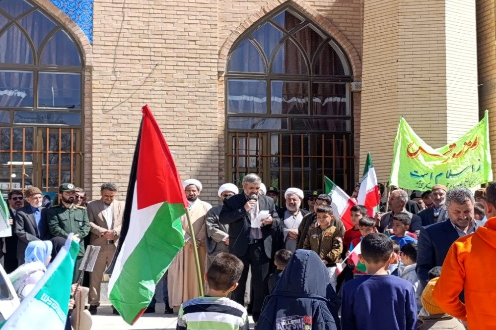 حضور پرشور مردم شهر تیتکانلو در راهپیمایی روز قدس 