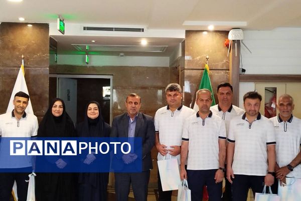 مراسم بدرقه کاروان تیم فوتسال ناحیه دو شهرری به مسابقات برزیل