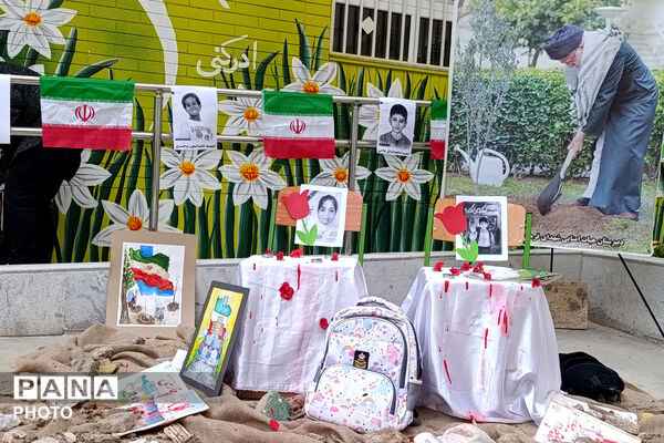 یاد شهدای دانش‌آموز مدرسه شجره طیبه میناب، پویش ملی کاشت نهال امید شهرستان بجنورد 