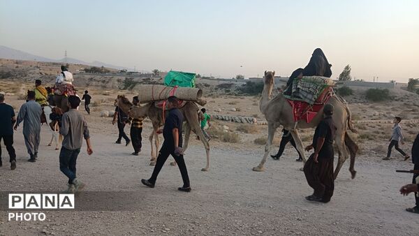 حرکت نمادین کاروان حضرت اباعبدالله الحسین(ع) در روستای رضوان 
