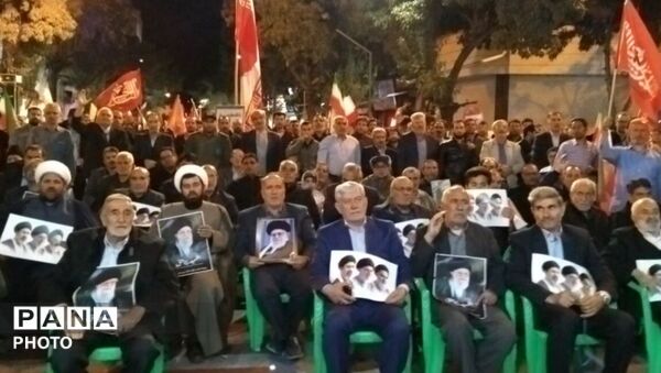 حضور فرمانده سپاه عاشورا در تجمعات شبانه مردمی شهرستان اهر 