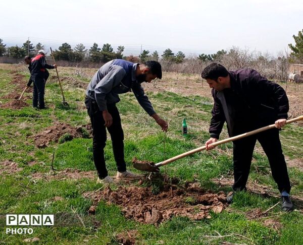 مراسم کاشت نهال در اردوگاه شهید رجایی شهرستان نیشابور