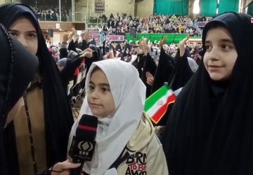 پیوند معنوی دختران دانش آموز با سردار دلها 