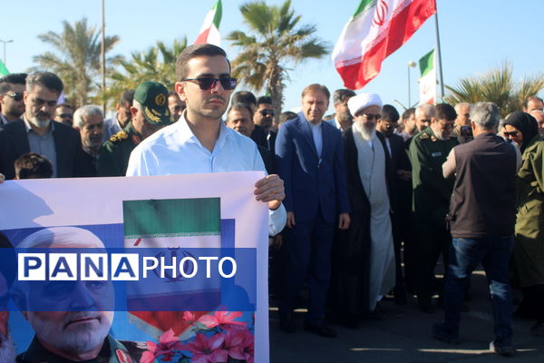 شکوه حضور مردم بوشهر در راهپیمایی ۲۲ بهمن