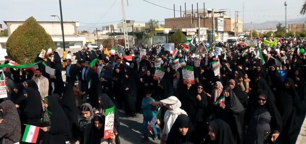 راهپیمایی پرشور مردم جیرفت