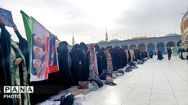 اقامه نماز عید فطر و تشییع پیکر شهید «کیارش» در مسجد جمکران