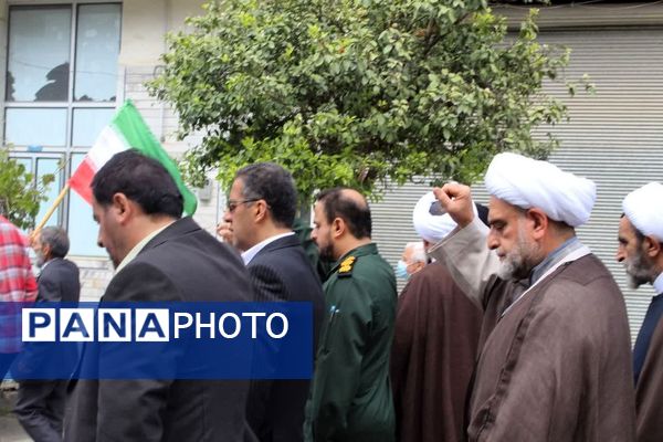 حمایت نمازگزاران جمعه در گلوگاه از مردم مظلوم فلسطین