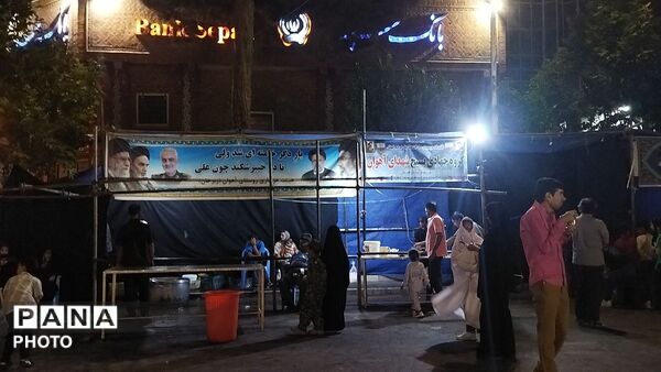 موکب شهدای روستای آهوان در صد و پنجمین شب 