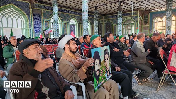 مراسم گرامیداشت چهلم امام شهید در گلزار شهدای  شهر بار نیشابور-۲