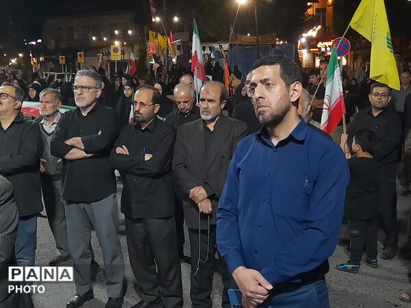 مراسم وداع با شرکت کنندگان مراسم تشییع در رودسر