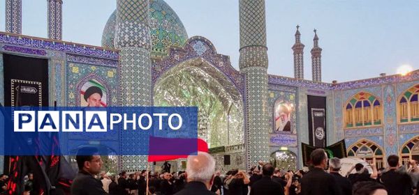 سوگواره هیئت سقایی (العطش) در حرم مطهر پیام‌آور واقعه عاشورا به ایران