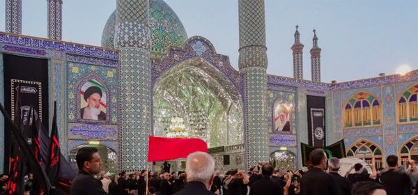 سوگواره هیئت سقایی (العطش) در حرم مطهر پیام‌آور واقعه عاشورا به ایران