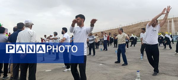 جلوه‌هایی از ورزش صبحگاهی همگانی در آشخانه 