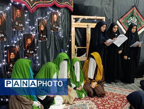 مراسم استقبال از شهید گمنام در دبیرستان دخترانه امام رضا(ع) واحد ۱۲ مشهد