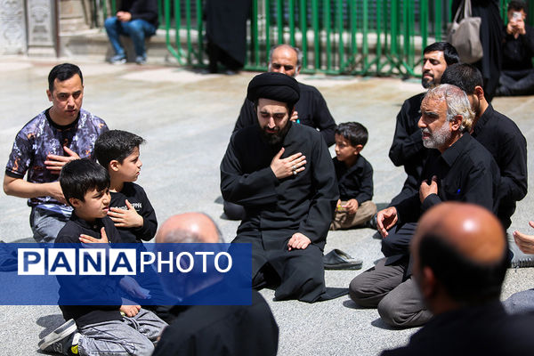 حضور دسته‌عزاداری سالروز شهادت امام جعفر صادق(ع) در حرم حضرت معصومه(س)