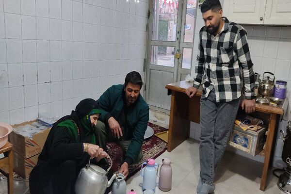 سفره ماه مهمانی خدا در مسجد جامع شهر بار