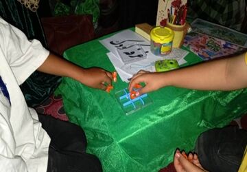 غرفه کودک میزبان عاشقان غدیر در بروجن