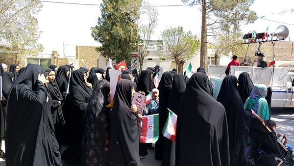 طنین شعار انا علی العهد یا قدس در شهرستان مروست