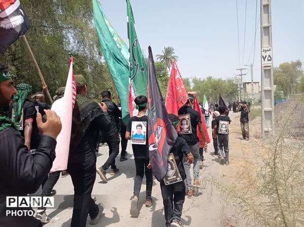 شکوه ارادت نسل نو در همایش پیاده‌روی «جاماندگان اربعین» روستای کنارترش