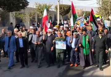 شکوه حضور دانش‌آموزان شهر جعفریه در راهپیمایی ۱۳ آبان  