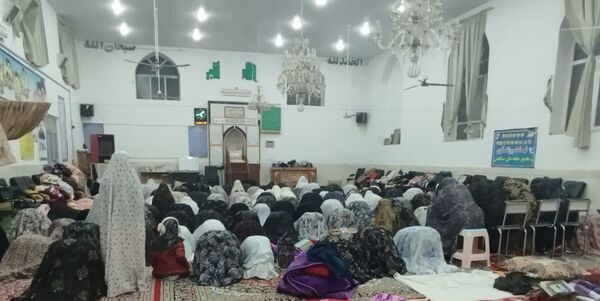 مراسم اعتکاف در مسجد روستای مهدی آباد خلیل آباد