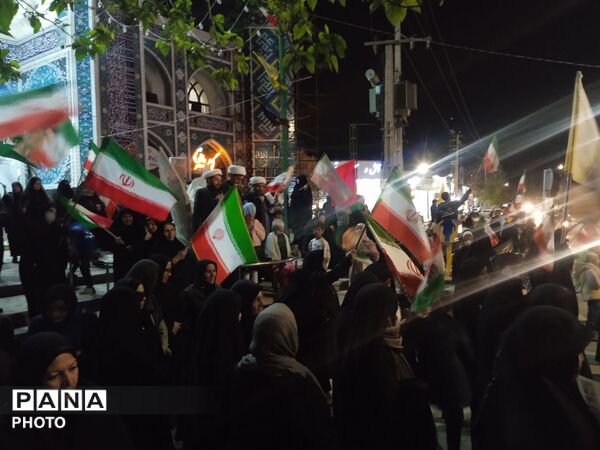 چهل و پنجمین شب از تجمعات مردمی در بی بی شطیطه شهرستان نیشابور 