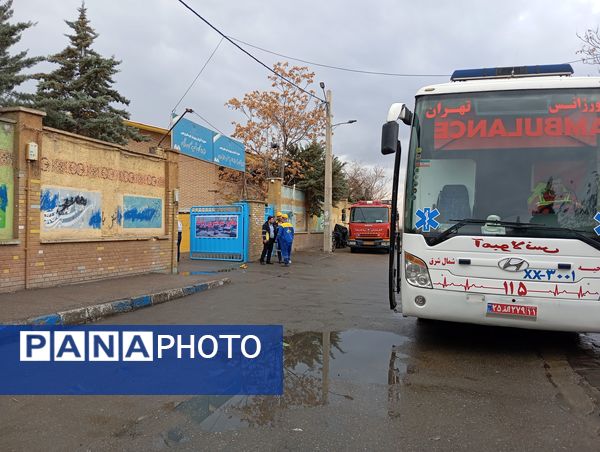 بیست و ششمین مانور سراسری زلزله در مدرسه امام جعفر صادق (ع) شهرستان پردیس
