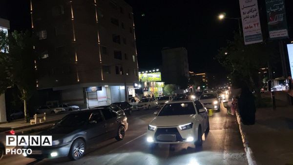  شکوه و اقتدار رژه خودرویی در حسینیه فضل 